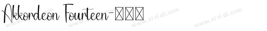 Akkordeon Fourteen字体转换